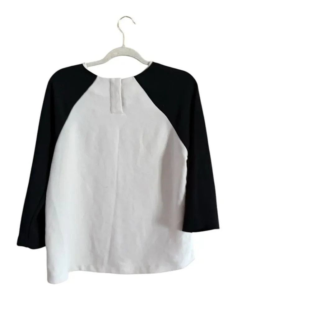 J Crew Size 6 Black and White Color Block